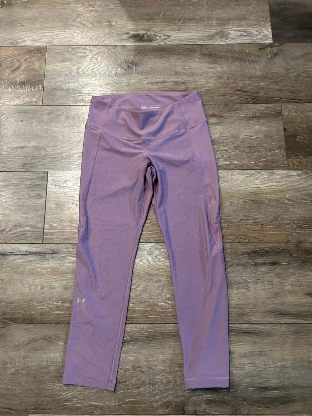 Under Armour HeatGear Compression Ankle Jacquard Leggings Purple Large
